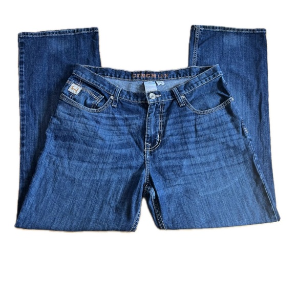Cinch Men’s Ian Blue Jeans 34x30 Medium Wash Bootcut Stretch Denim Western - Picture 1 of 10